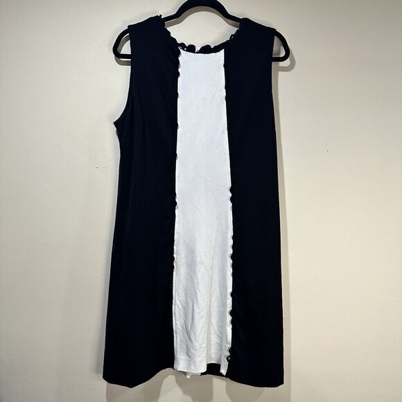 Sara Campbell Black And White Dress with Rick Rack Like Design - L | Office Work - Picture 6 of 6